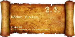 Nádor Vivien névjegykártya